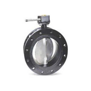 Double Flanged Centric Disc Rubber Lined Butterfly Valve